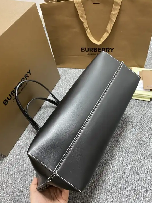 Official First Bag Ru Check bag-34*14*28CM Medium BURBERRY Tote 0526